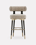 Ashwood and Brass Bar Stool