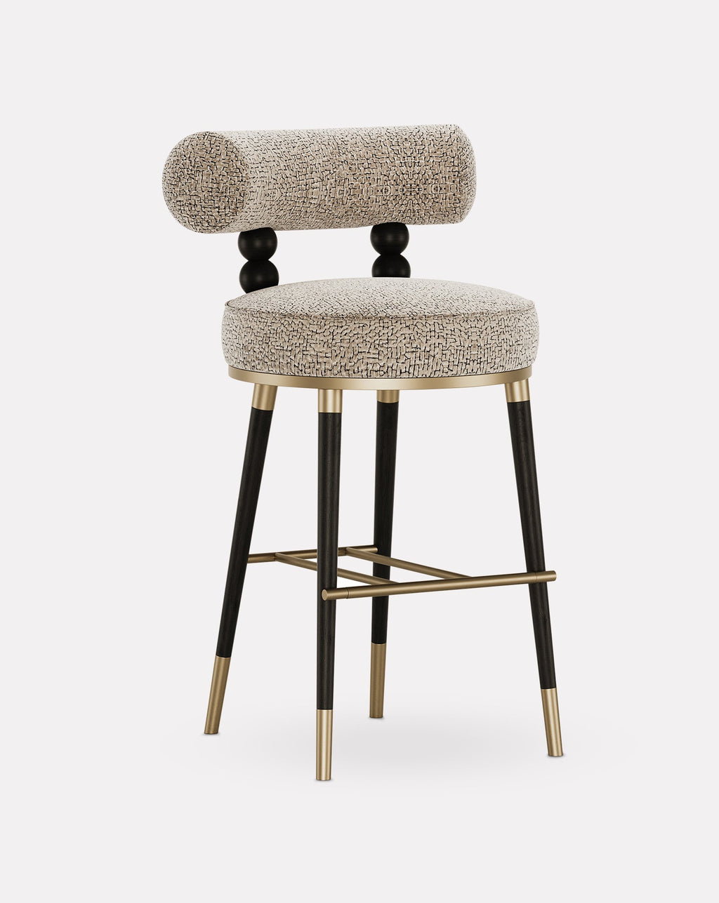 Ashwood and Brass Bar Stool