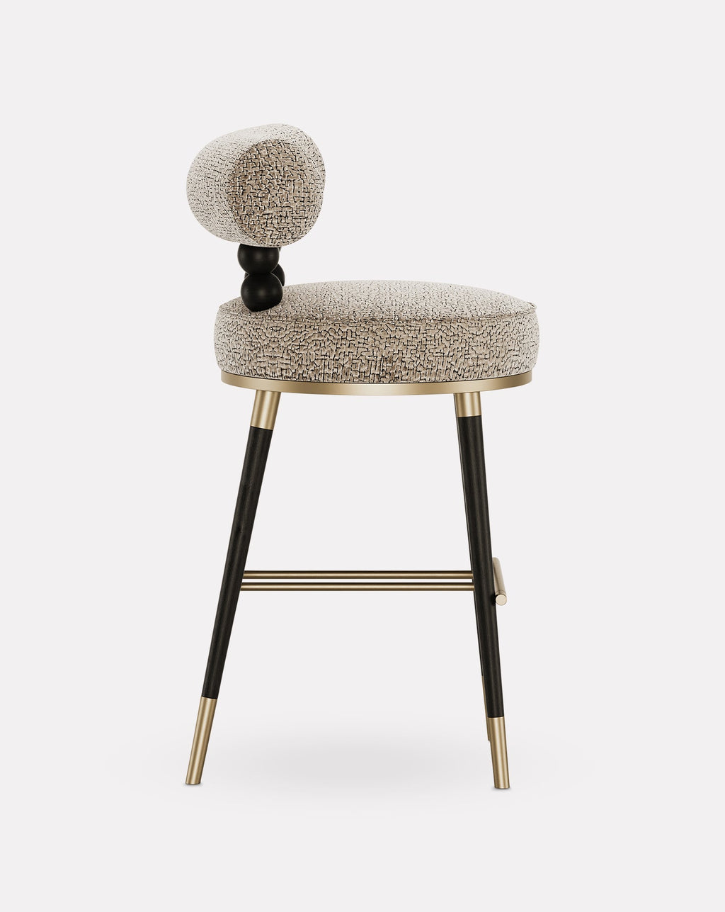 Ashwood and Brass Bar Stool
