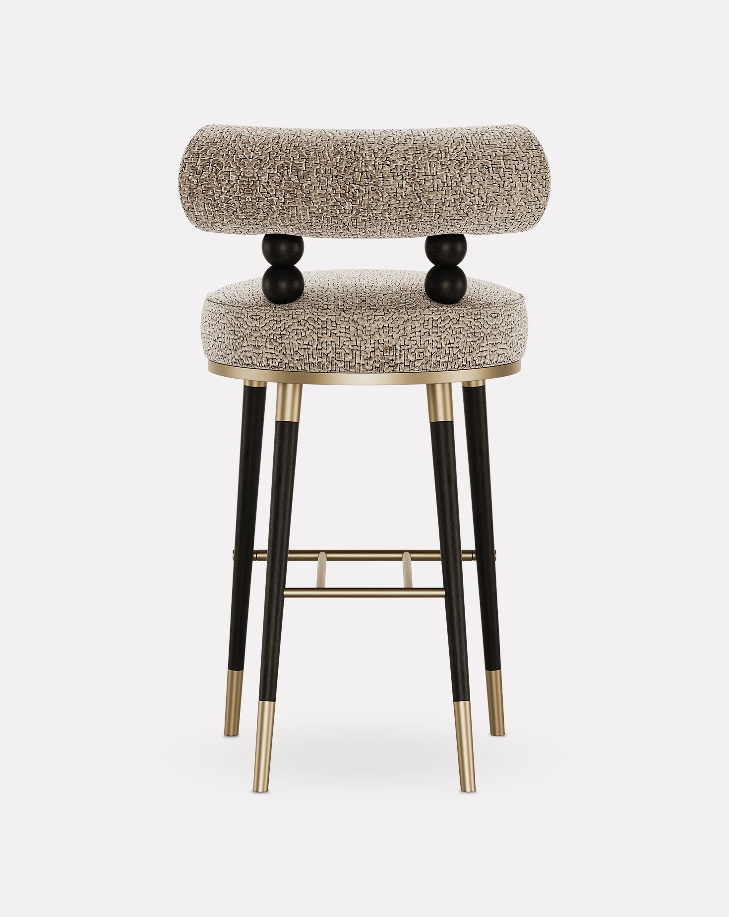 Ashwood and Brass Bar Stool