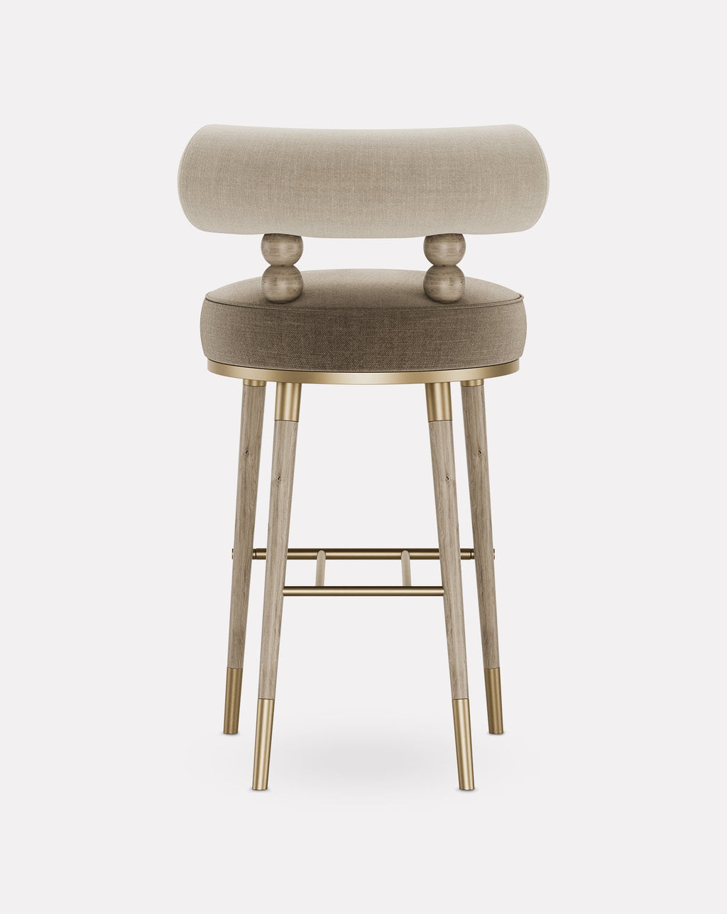Ashwood and Brass Bar Stool