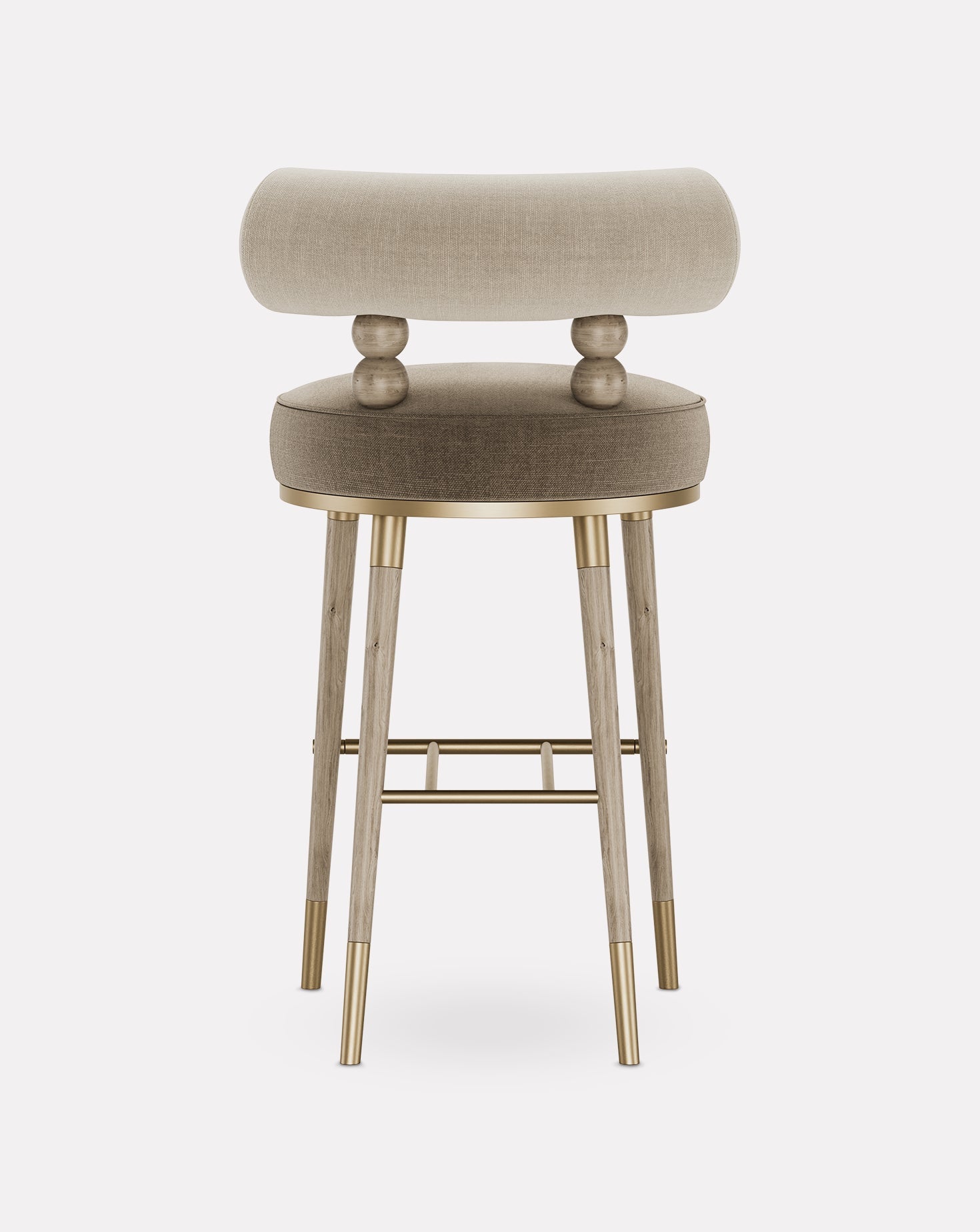 Ashwood and Brass Bar Stool