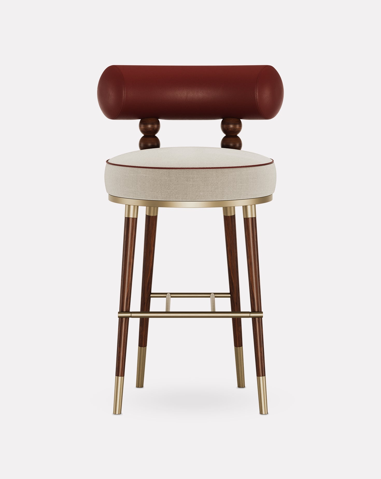 Ashwood and Brass Bar Stool