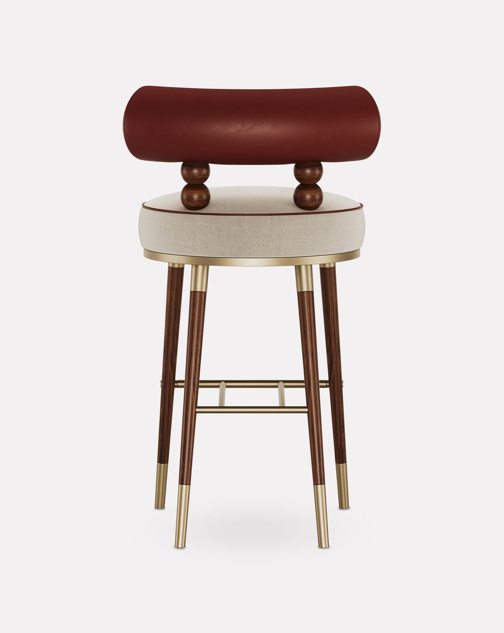 Ashwood and Brass Bar Stool