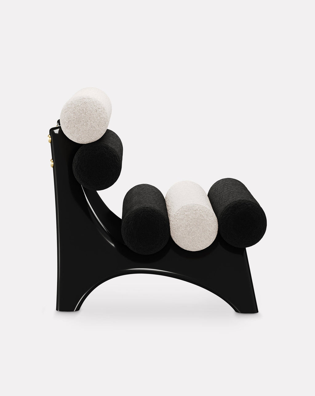 Wood and Brass Armchair