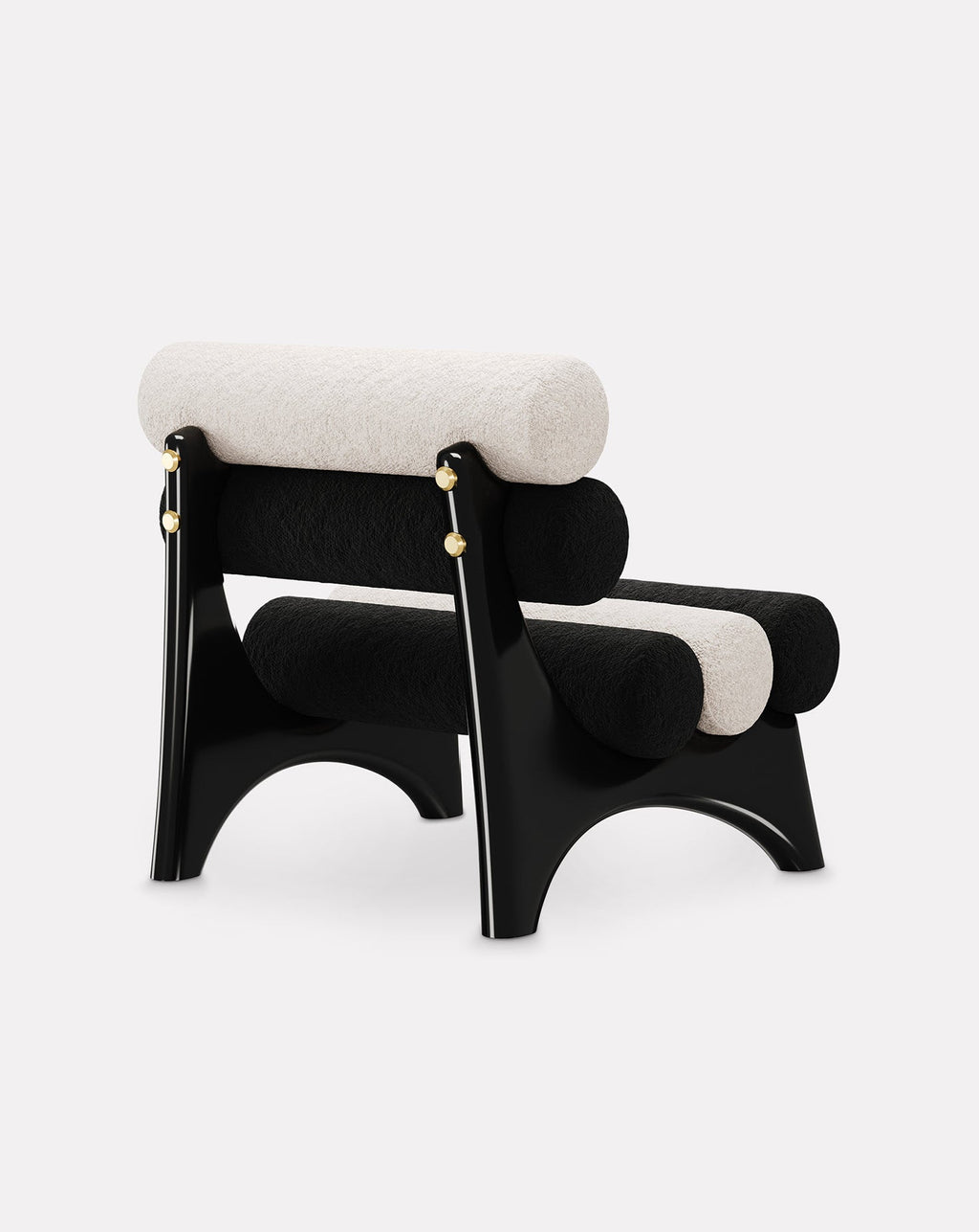 Wood and Brass Armchair