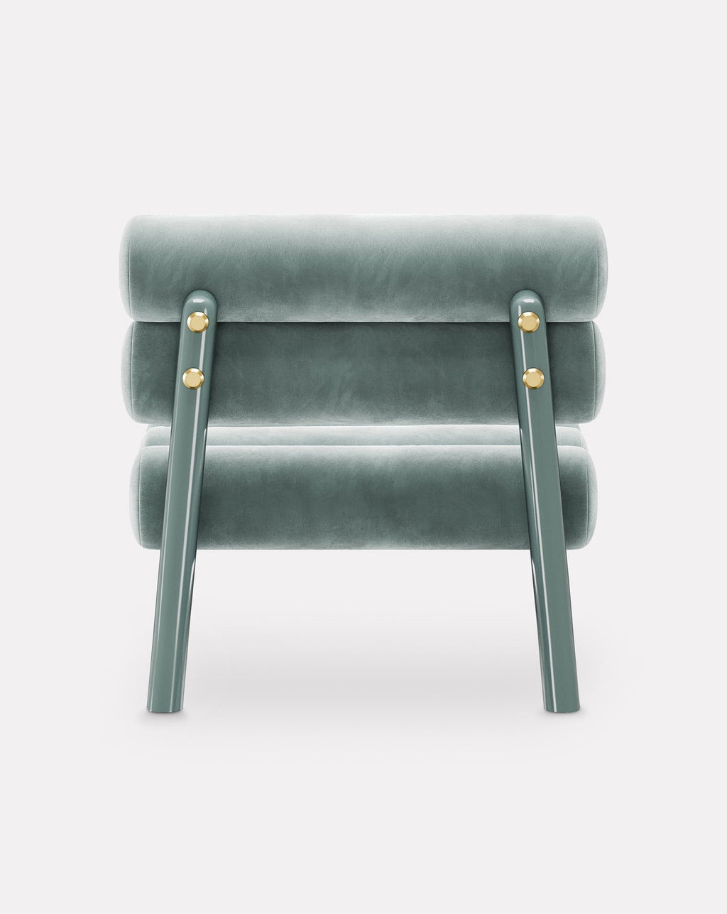 Wood and Brass Armchair
