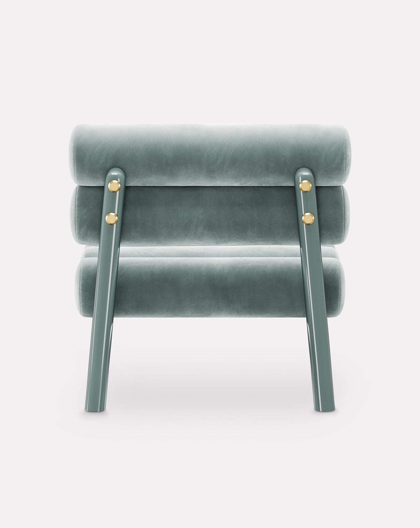 Wood and Brass Armchair