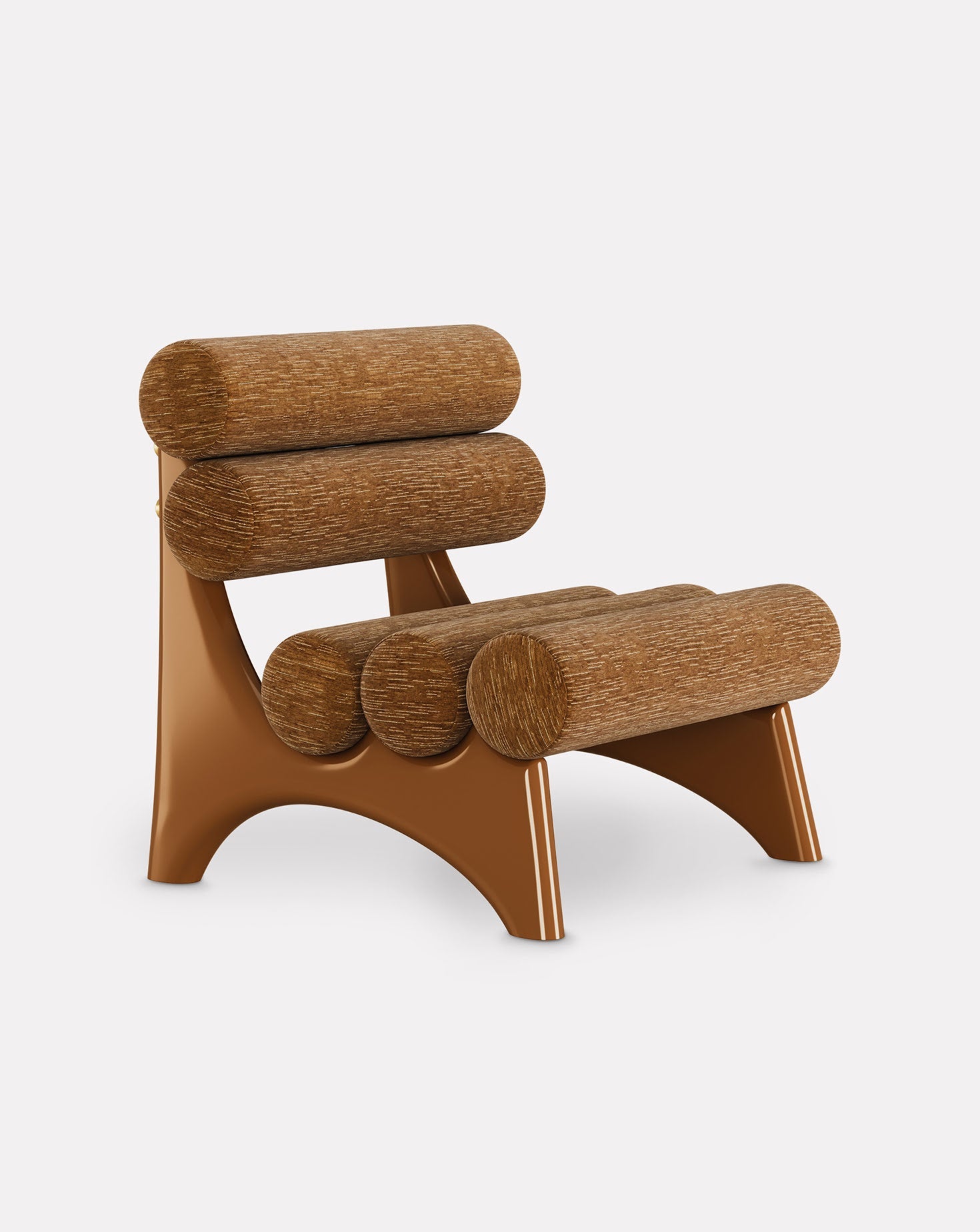 Wood and Brass Armchair