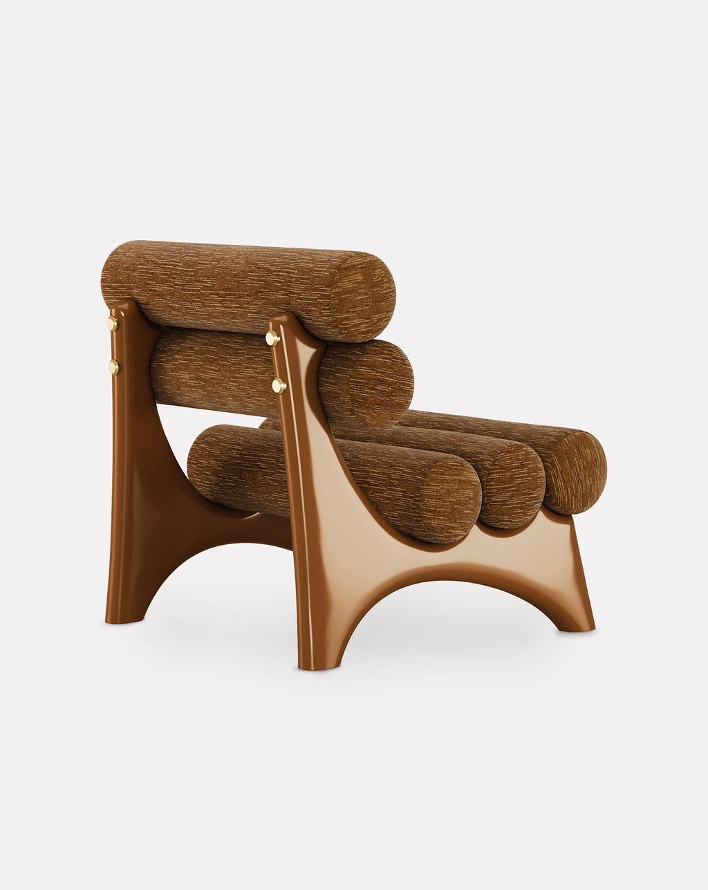 Wood and Brass Armchair