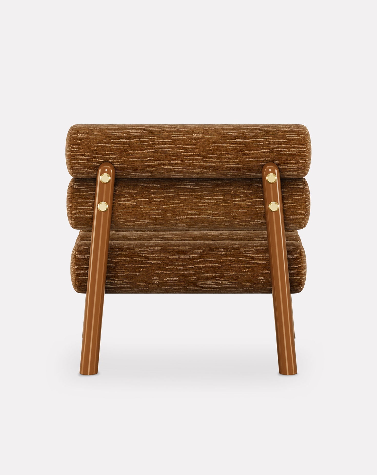 Wood and Brass Armchair