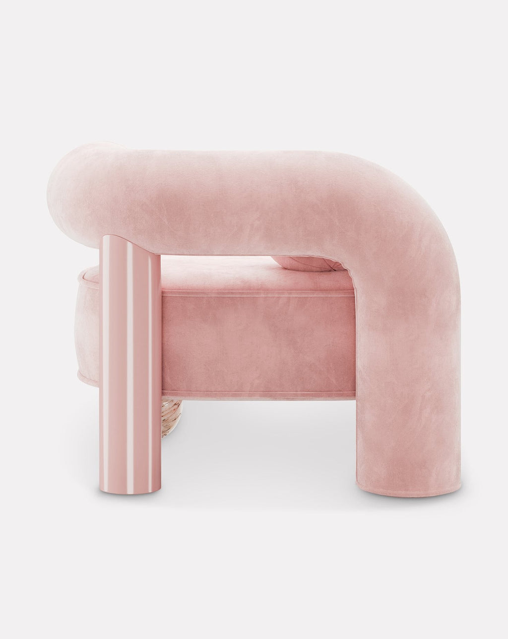 Marble and Wood Armchair