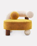 Marble and Wood Armchair