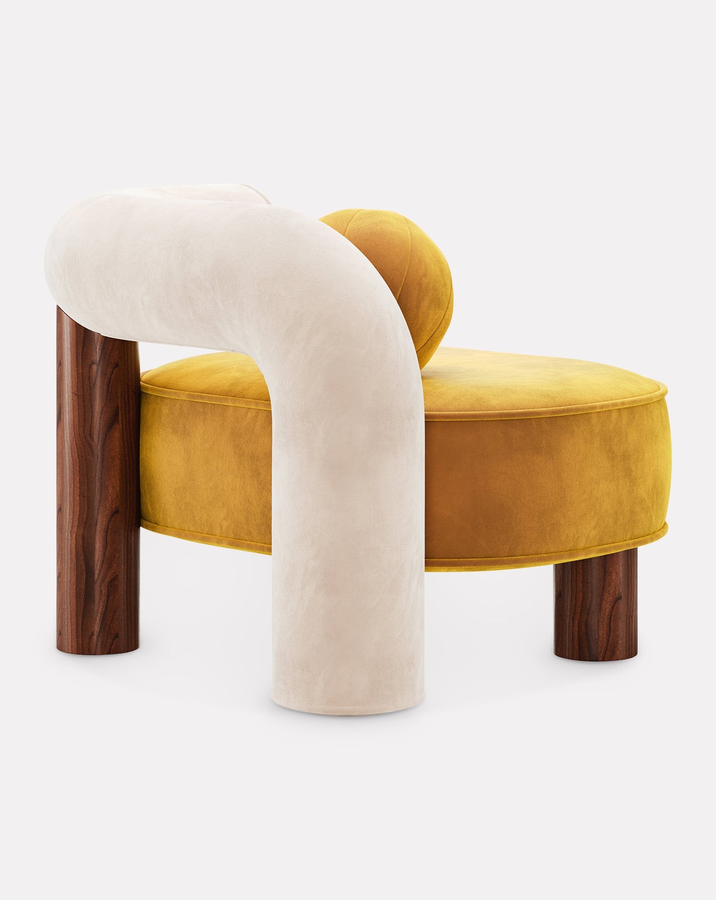Marble and Wood Armchair