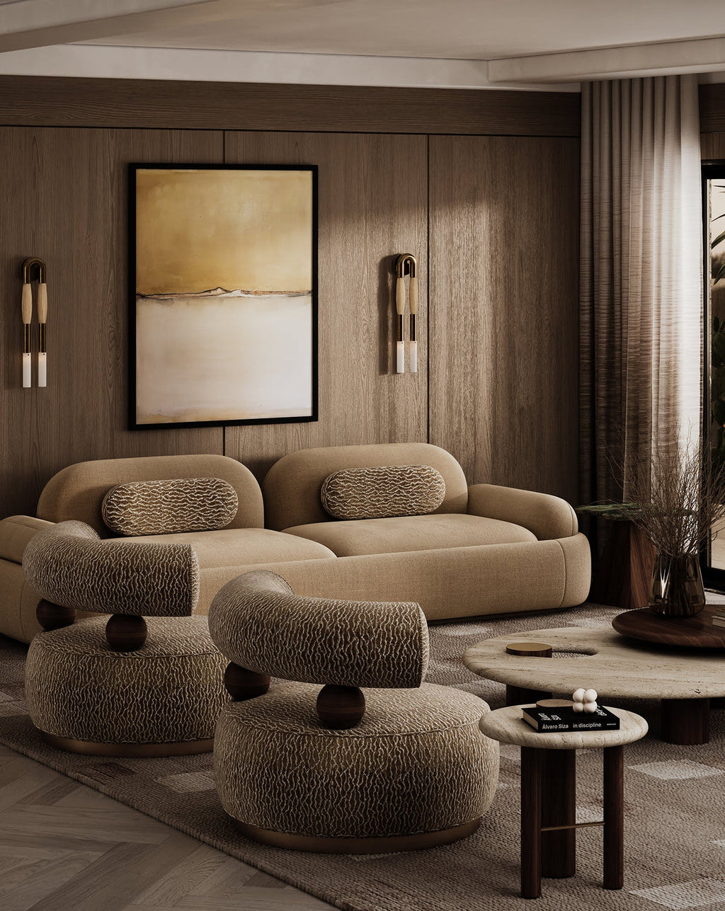 300 Bouclé Fabric Sofa
