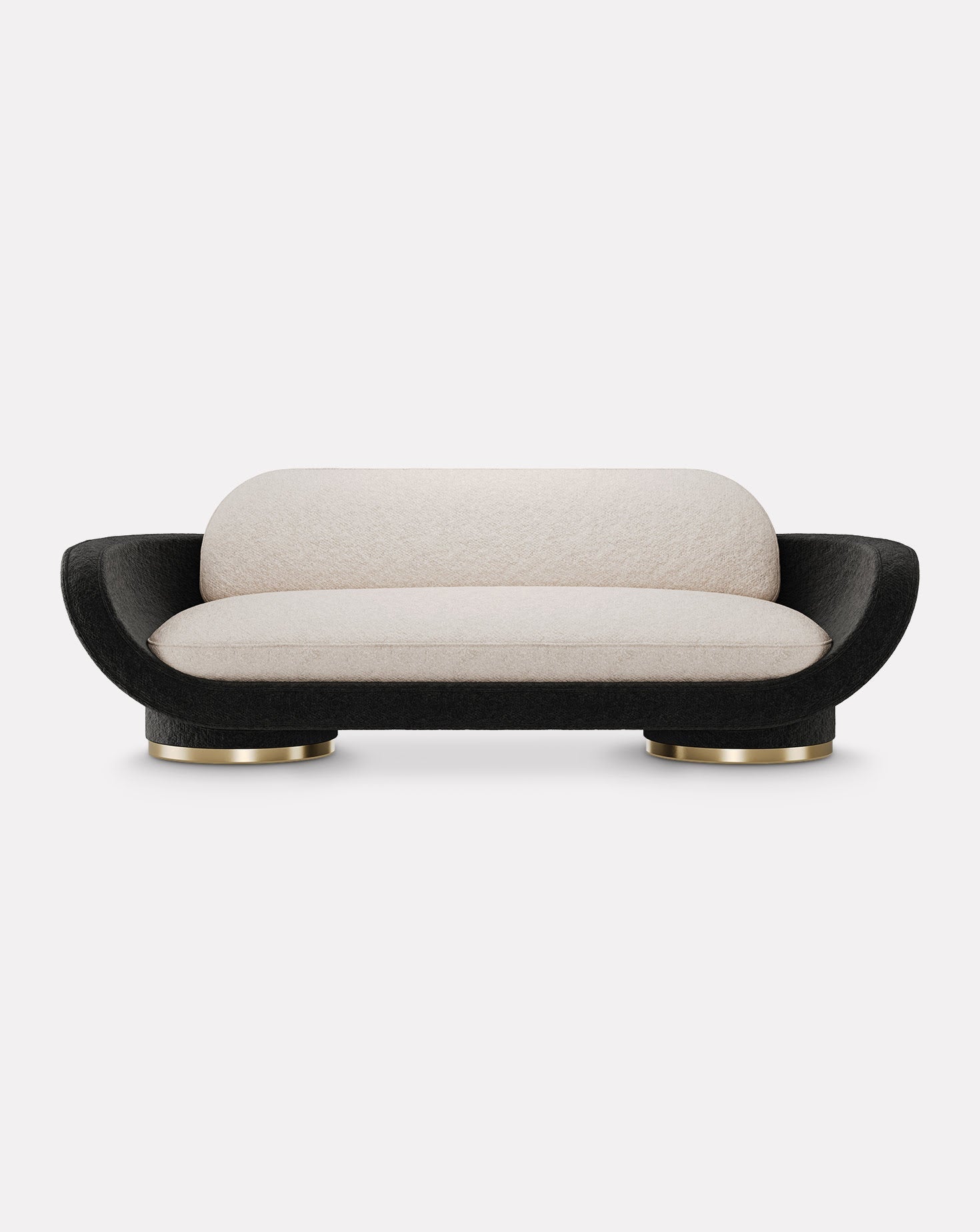 280 Boucle and Brass Sofa