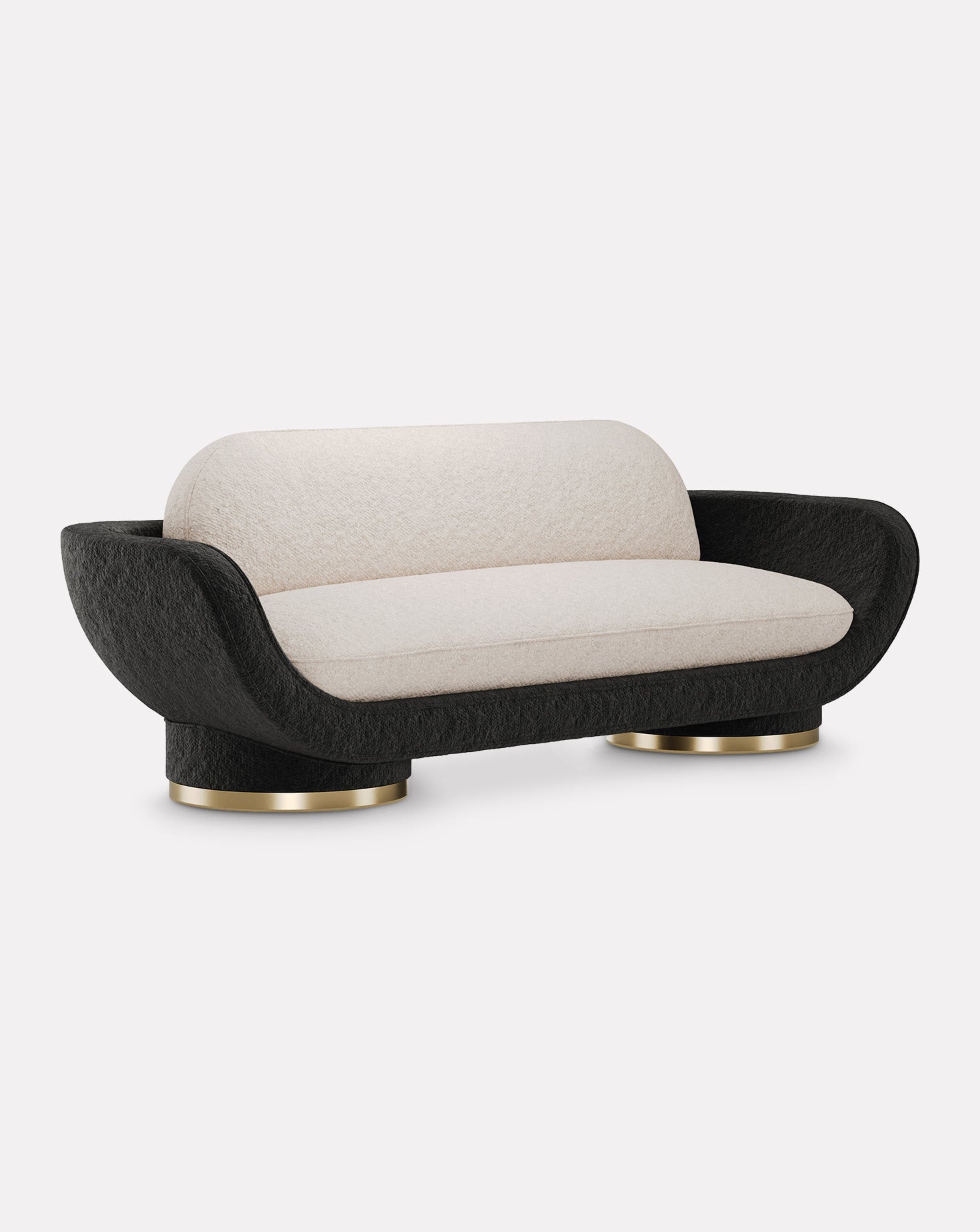 280 Boucle and Brass Sofa
