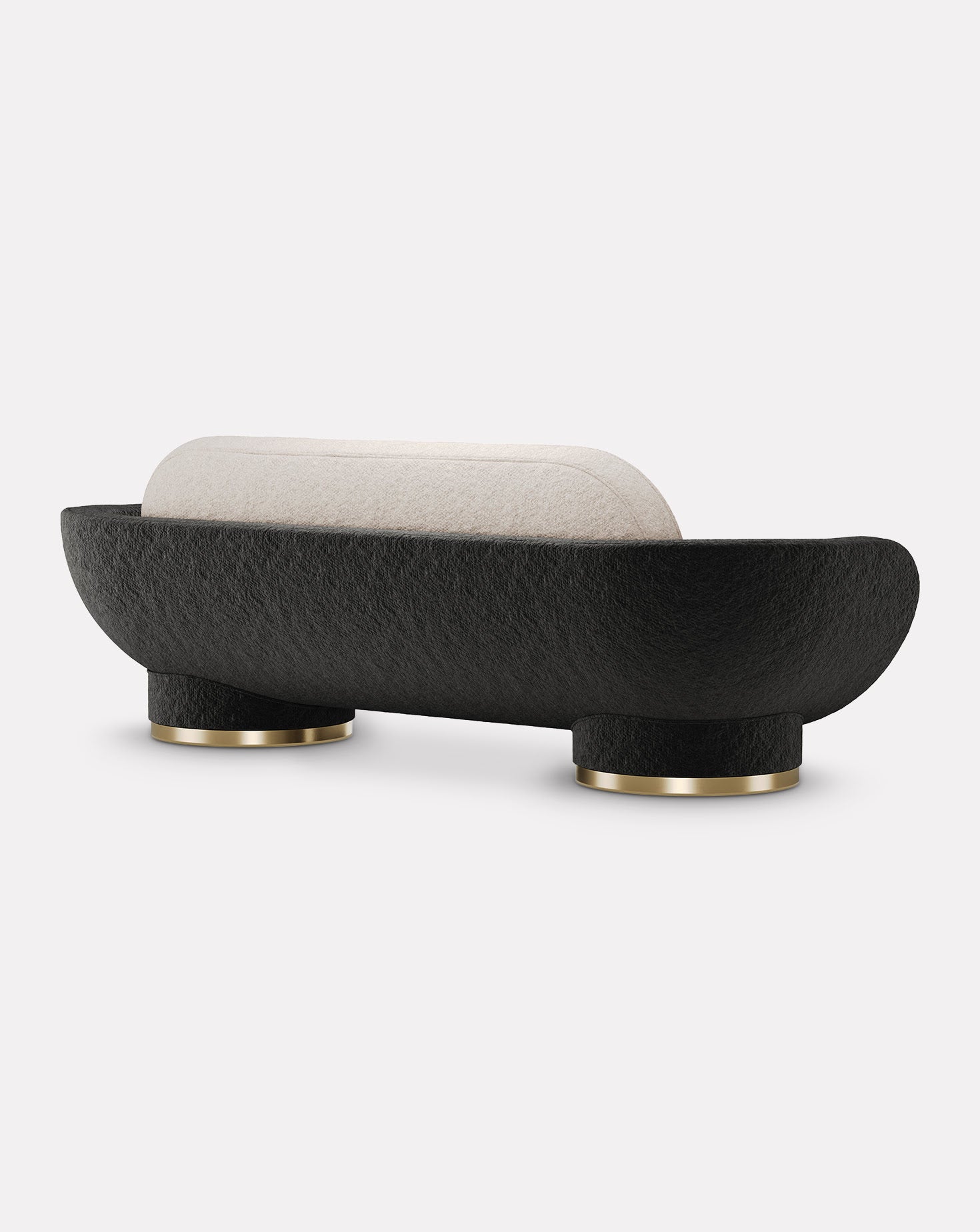 280 Boucle and Brass Sofa