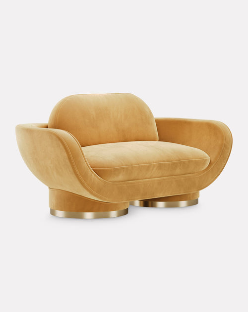 200 Velvet and Brass Sofa
