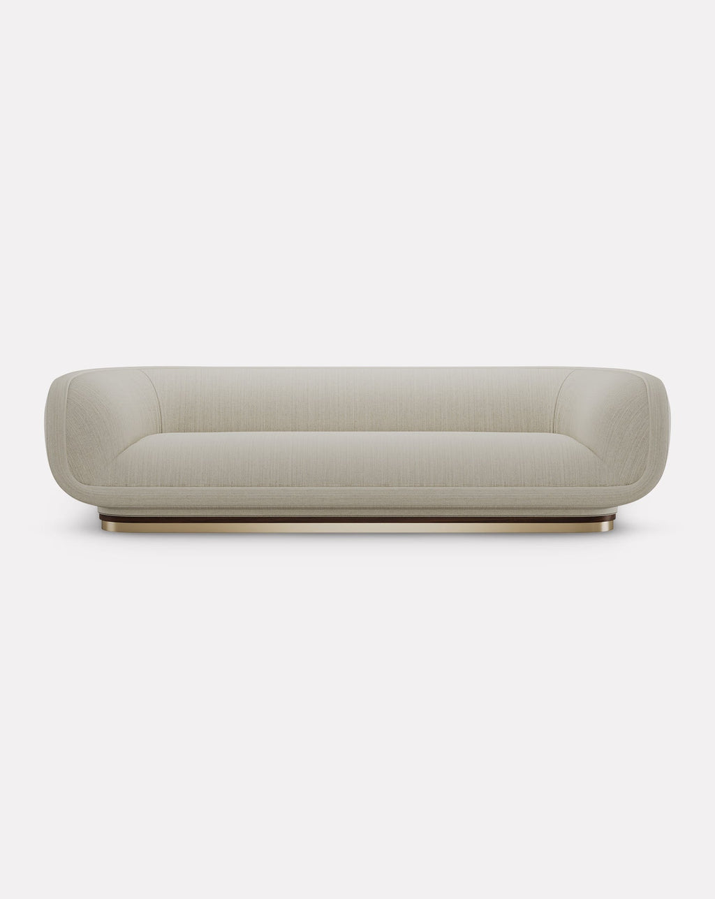 Wanut Wood and Brass Sofa