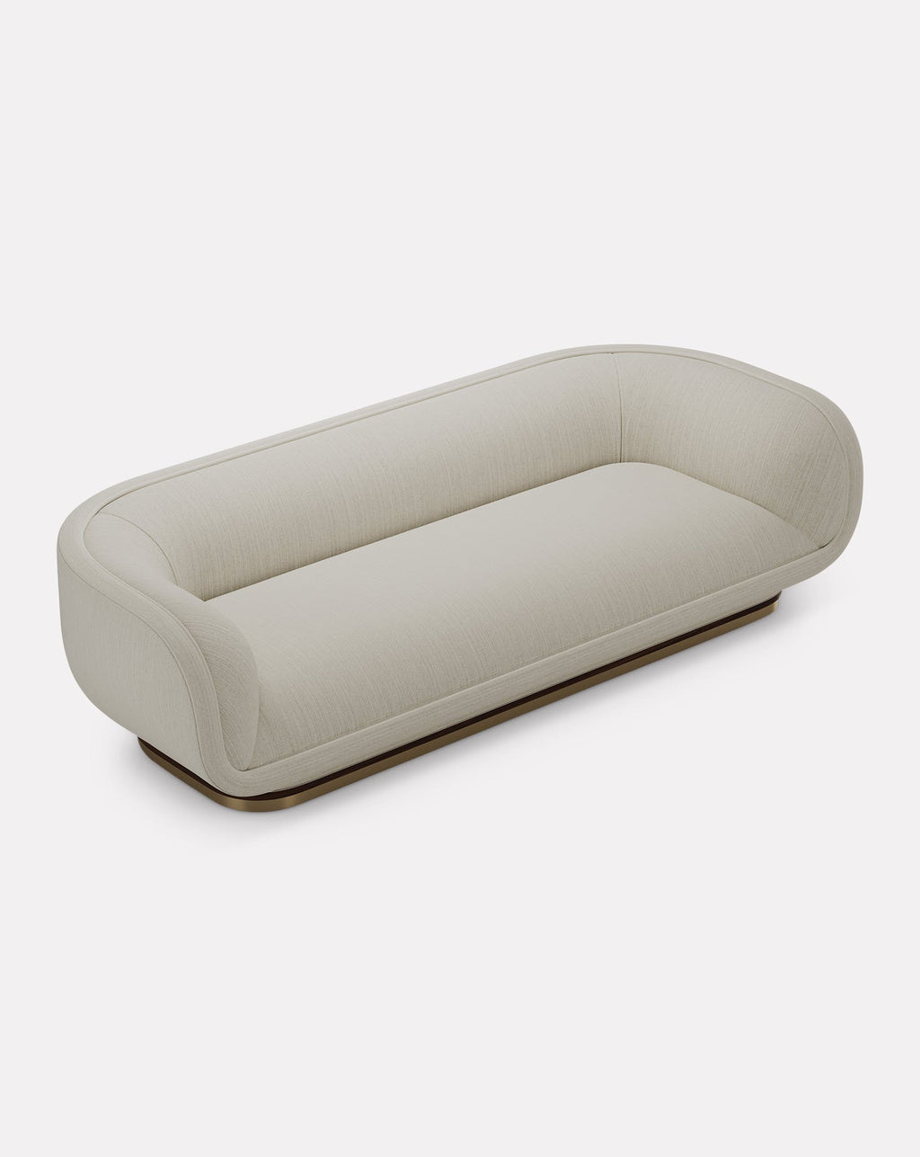 Wanut Wood and Brass Sofa