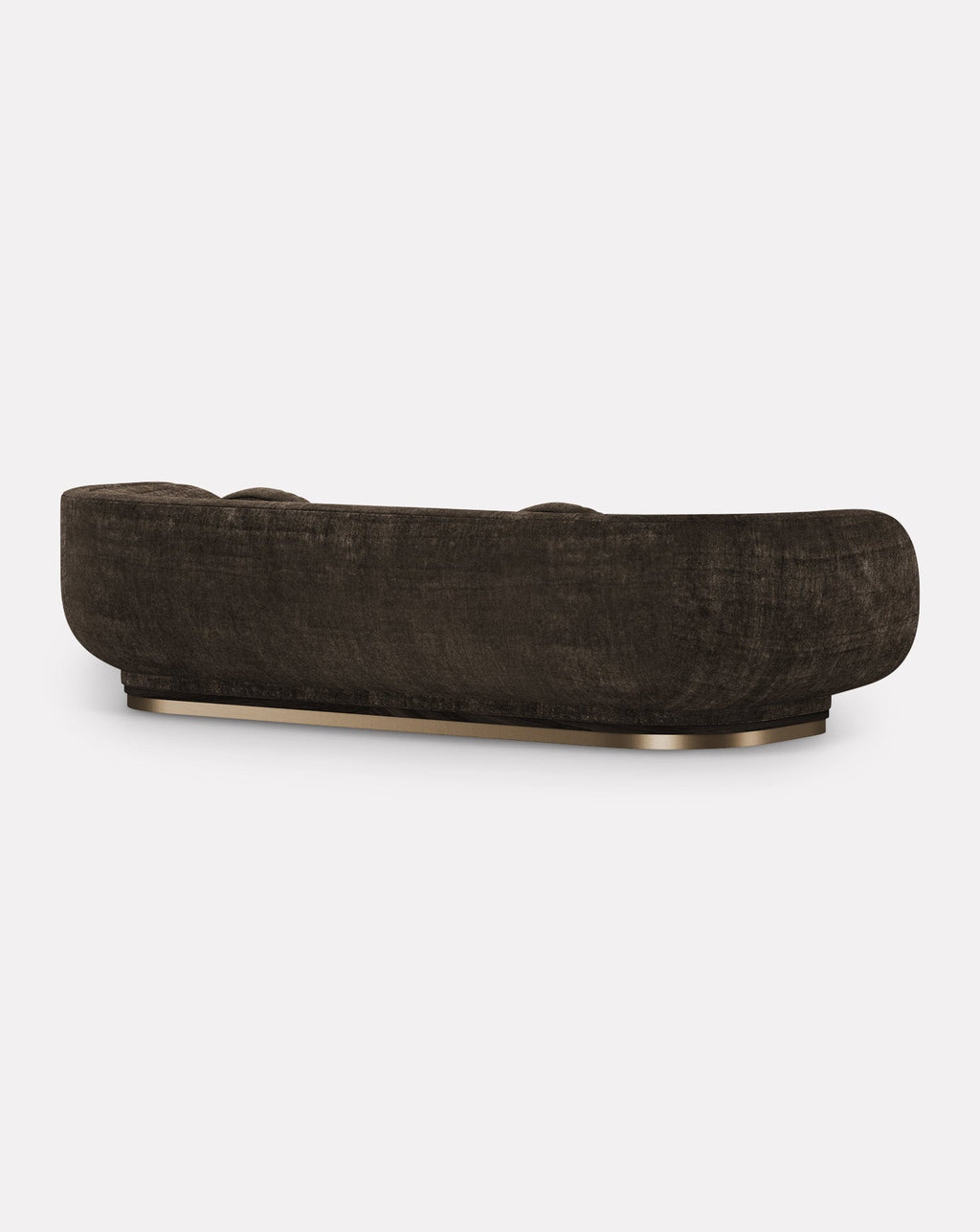 Wanut Wood and Brass Sofa