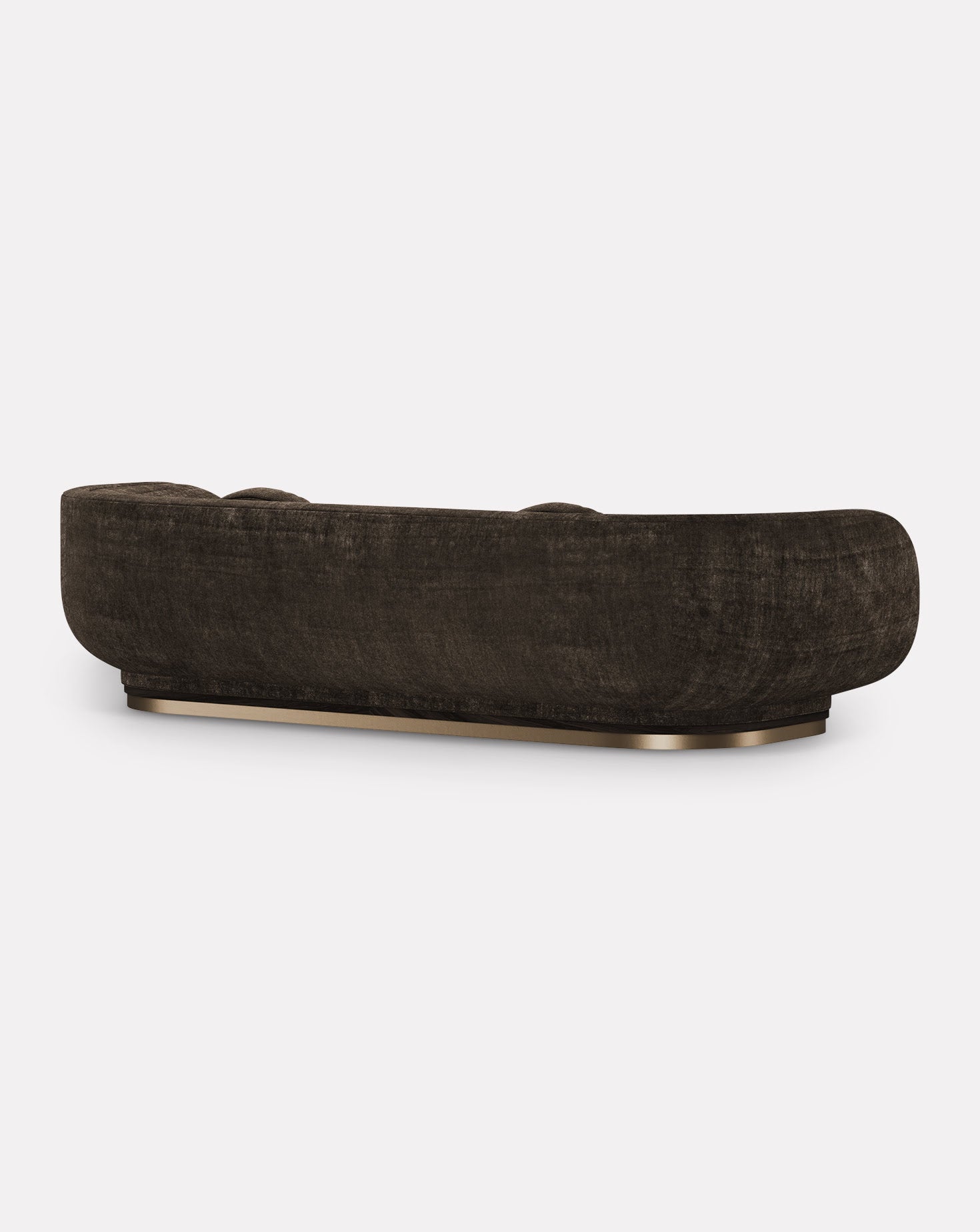 Wanut Wood and Brass Sofa