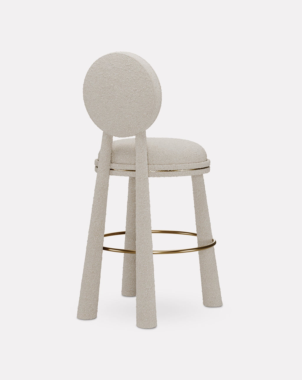 Brass and Velvet Bar Stool