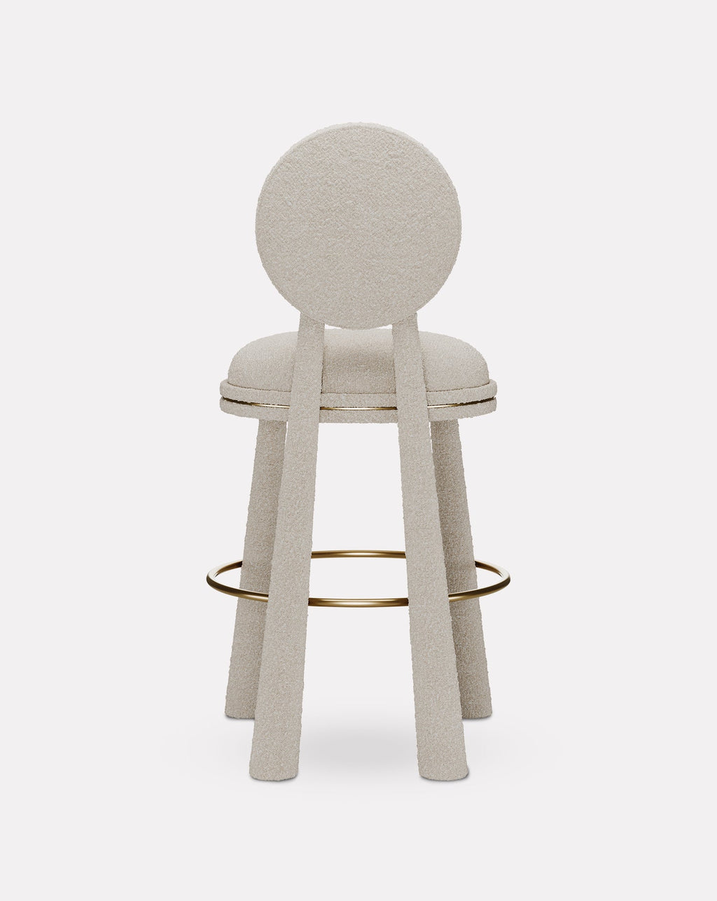 Brass and Velvet Bar Stool