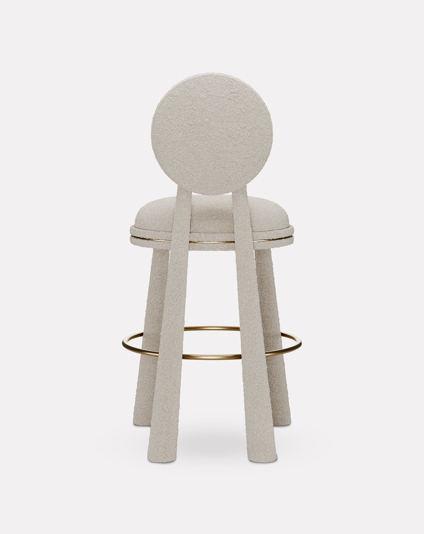 Brass and Velvet Bar Stool